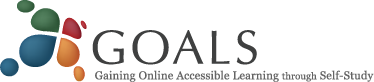 GOALS–Gaining Online Accessible Learning Through Self-study